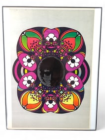 1970 Peter Max Bob Dylan Poster Framed