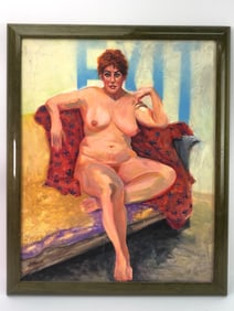 Signed Althouse 1996 Nude Oil Painting