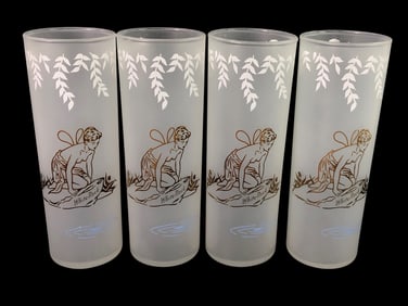4 Libbey White Rock Nymph Glasses