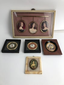 Framed Classical Portrait Miniatures