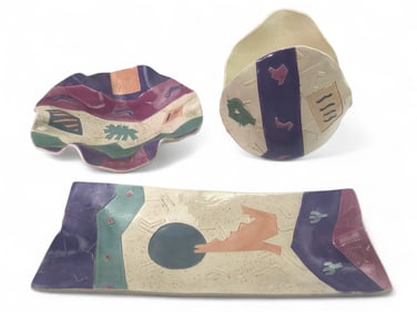 3 Signed Barbara Demery Studio Pottery Items