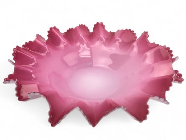 Bohemian Style Pink Ruffle Edge Bowl