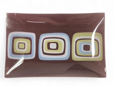Tokyobay Mod Glass Tray With Geometric Design