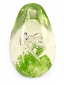 Vtg Helix Art Glass Paperweight 3.5"Tall