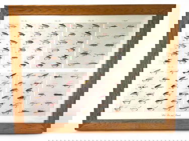 Fly Fishing Print With Wood Frame