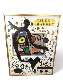 Joan Miro Cartons Galerie Maeght, Framed