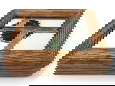 Wooden Box With Stained Glass Inlay