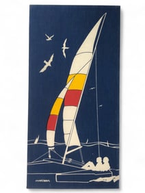 Marushka Nautical Textile Art Panel
