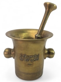 Vtg Pragma Pharmaceutical Keflex Brass Mortar