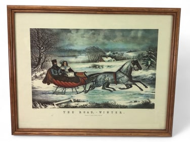 The Road, Winter By Currier & Ives