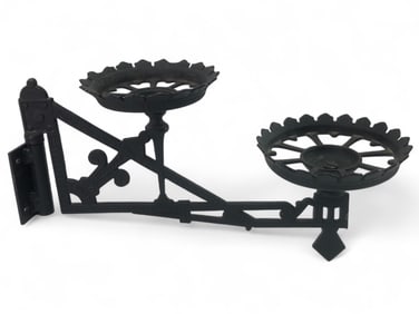 Wall-Mounted Iron Art Double Sconce