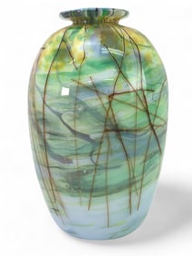 Arthur Allison Signed Glass Vase