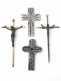 4 Metal Crosses With Various Designs