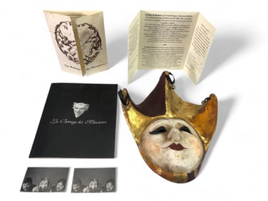 Signed Venetian 03 Paper Mache Jester Mask