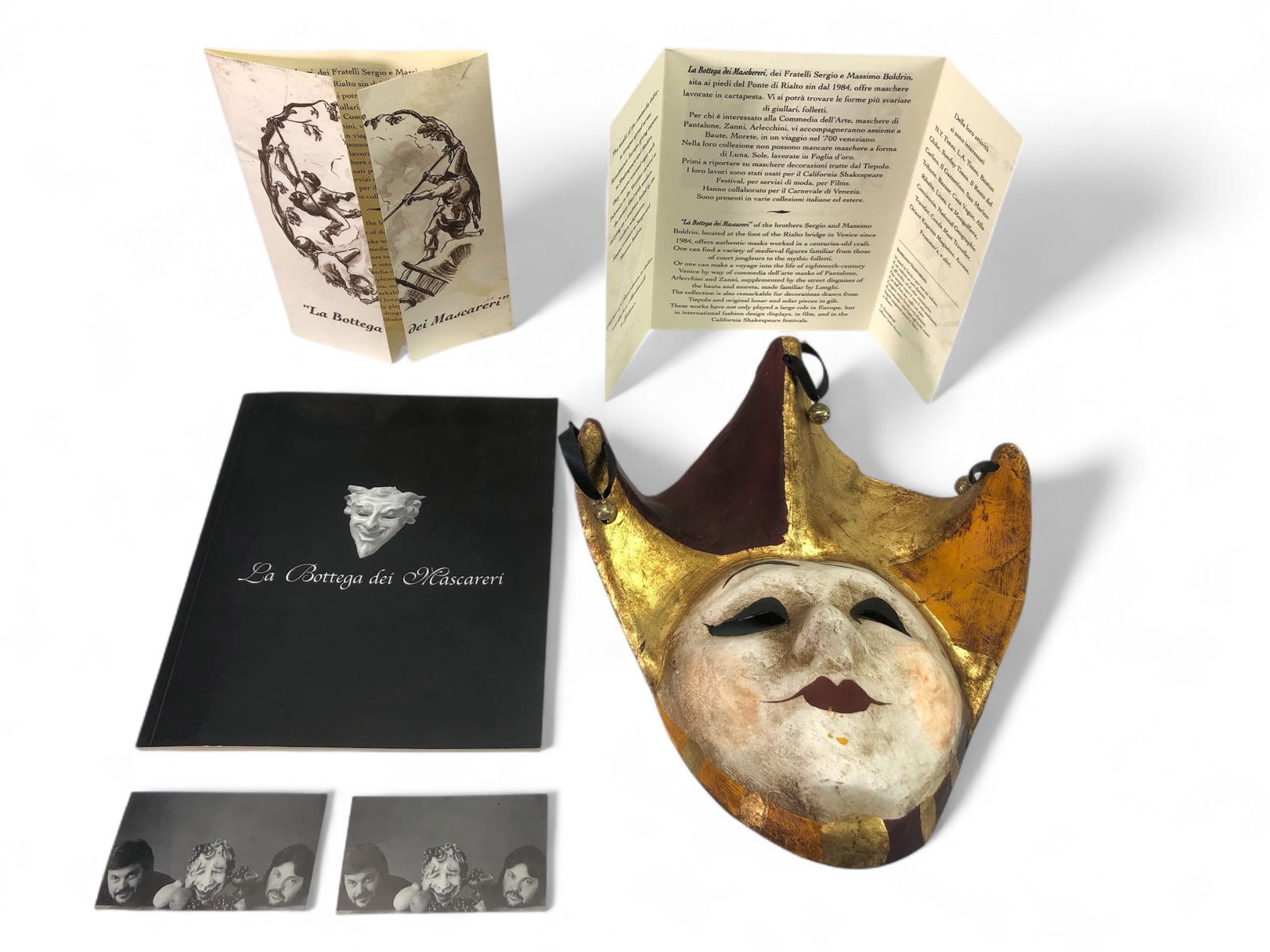 Signed Venetian 03 Paper Mache Jester Mask (1 of 16)