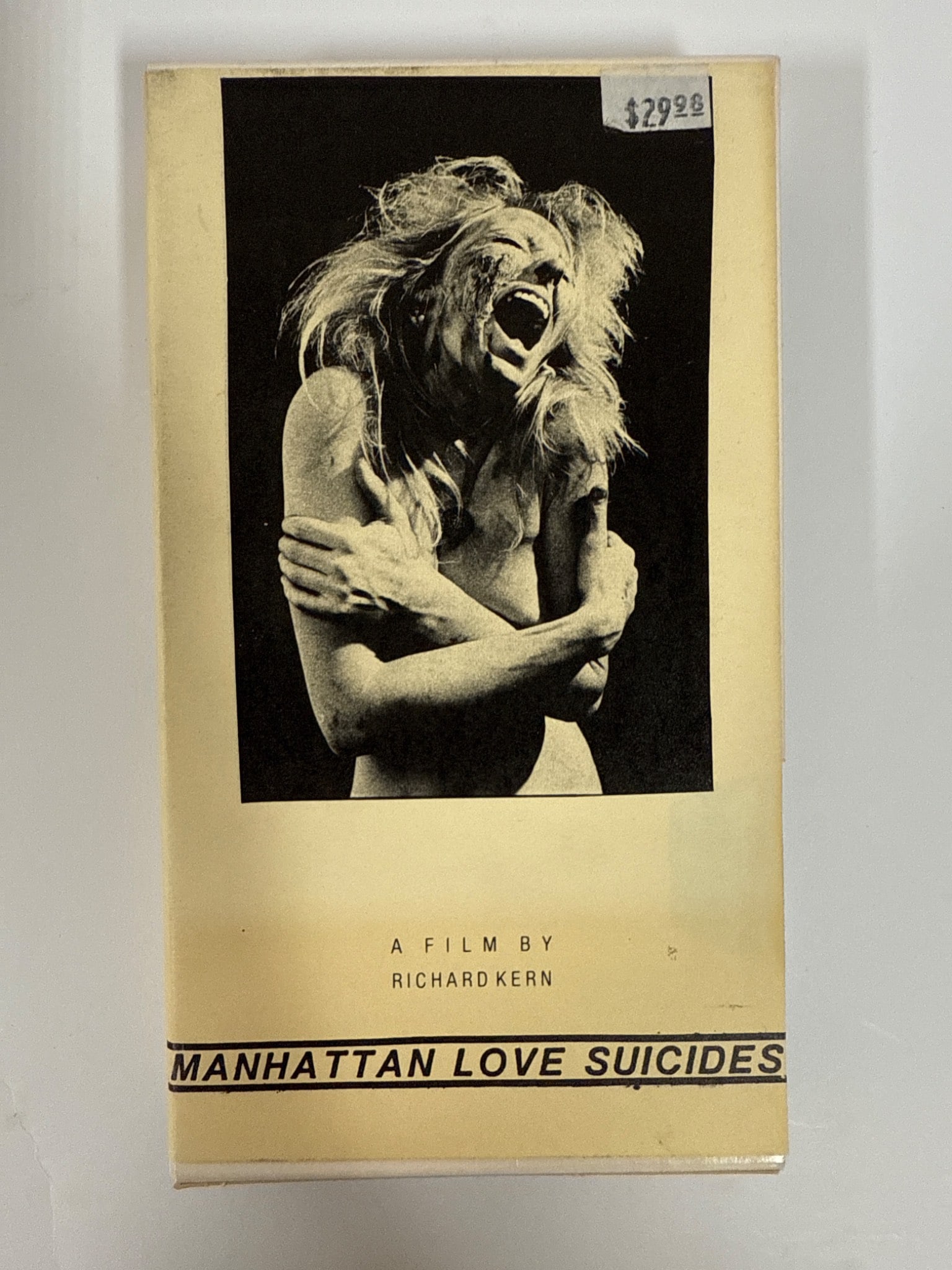 Richard Kern Manhattan Love Suicides VHS: Original 1985 VHS tape for "Manhattan Love Suicides," a film directed by Richard Kern. Featuring notable artists and musicians. Released by Deathtrip Films. Original case included.