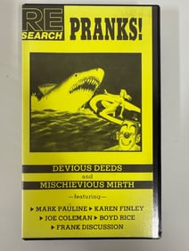 Pranks! TV VHS Tape By RE/Search