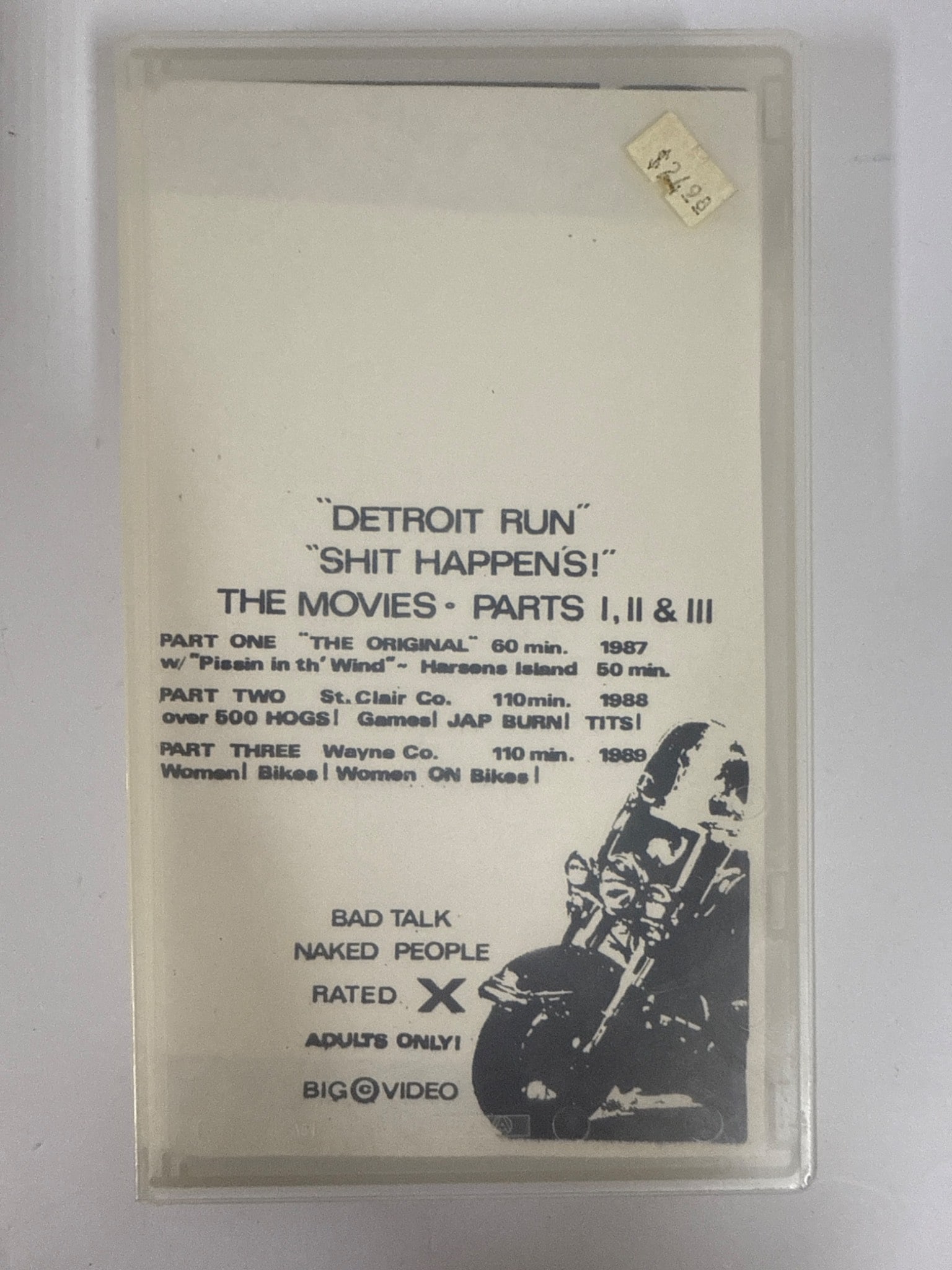 Detroit Run Shit Happens! Parts I-III VHS (1 of 6)