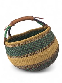 Hand Woven Ghanaian Boga Market Basket