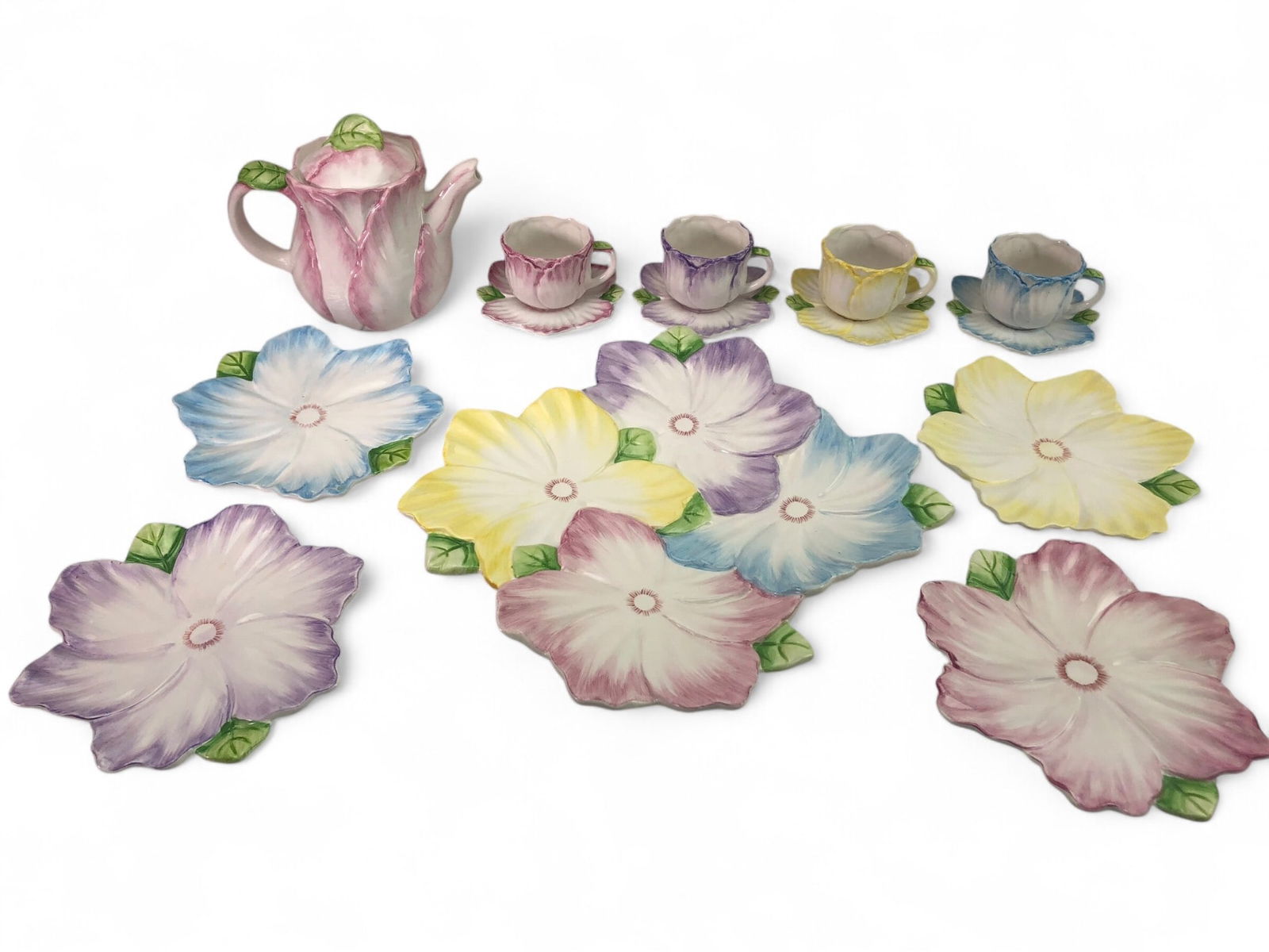 1992 Bombay Co Spring Blossoms Tea Set (1 of 20)