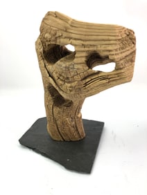 Driftwood Sculpture On Slate Base