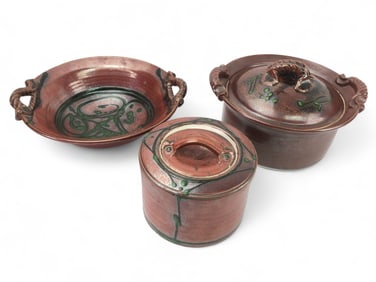 3-Piece Handmade Pottery Set by Big Hand