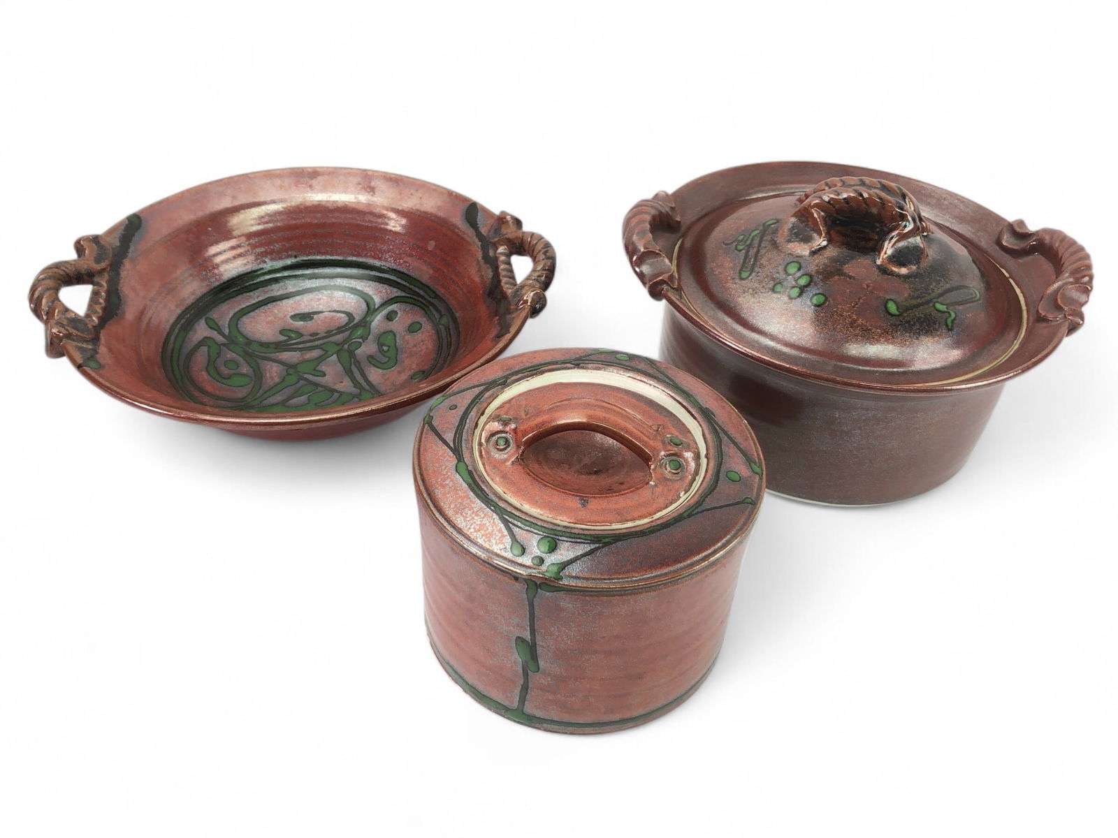 3-Piece Handmade Pottery Set by Big Hand