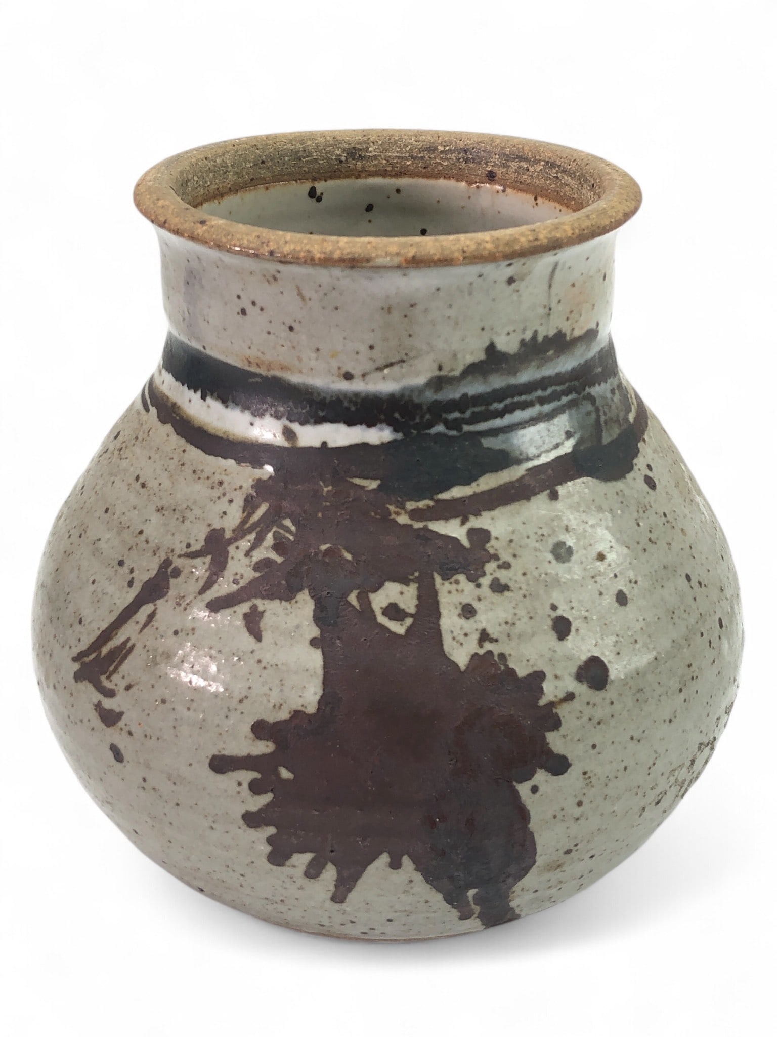 John Glick Signed Plum Tree Pottery Vase (1 of 7)