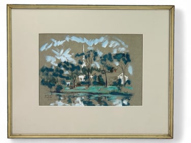 1952 Dorothy Lake Gregory Mixed Media Painting