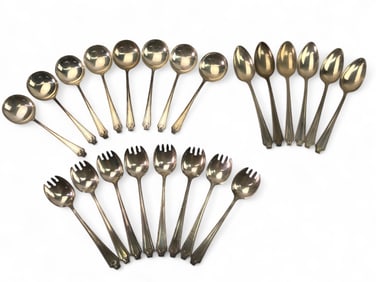 Sterling Silver Soup Dessert And Serving Set
