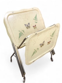 MCM Cal-Dak Fiberglass Butterfly TV Tray Set