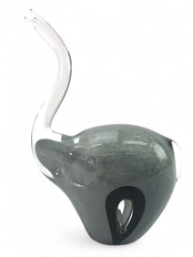 HQT Handmade Art Glass Elephant Sculpture