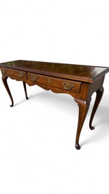 Drexel Vintage-Cherry Queen Anne Style Console Table