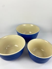 Rare Oxford Stoneware Nesting Mixing Bowls