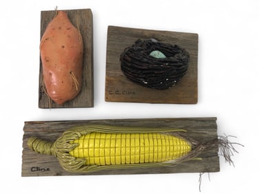 Carol C. Cline Corn, Sweet Potato, Nest Art
