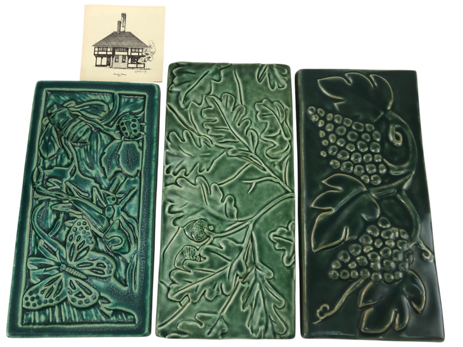 Pewabic Pottery Ceramic Relief Tiles Set (1 of 12)