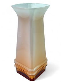 A Murano Cased Glass Ombré Faceted Vase, Mid-to-Late 20th Century