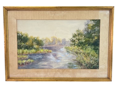 Signed Original Watercolor Landscape