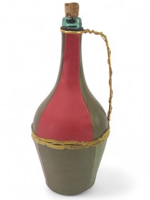 Vintage Leather-Wrapped Bottle With Cork
