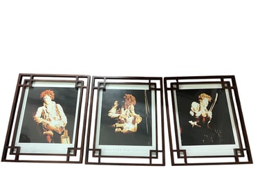 Three Jimi Hendrix Framed Prints