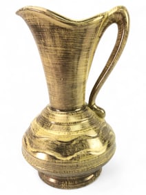 MCM Royal Haeger Textured Yellow & Gold Pitcher