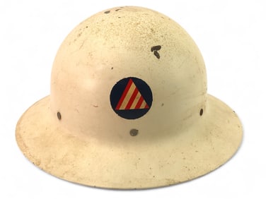 US World War II Metal Civil Defense Helmet