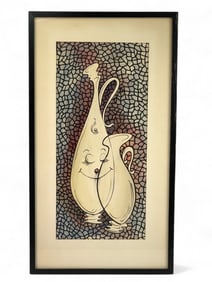 Signed Shurle Lee Anthropomorphic Pitcher Art