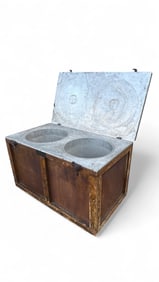 Antique Oak-Cased Fireless Cooker By Wizard