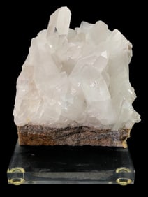 Natural Quartz Crystal On Acrylic Stand