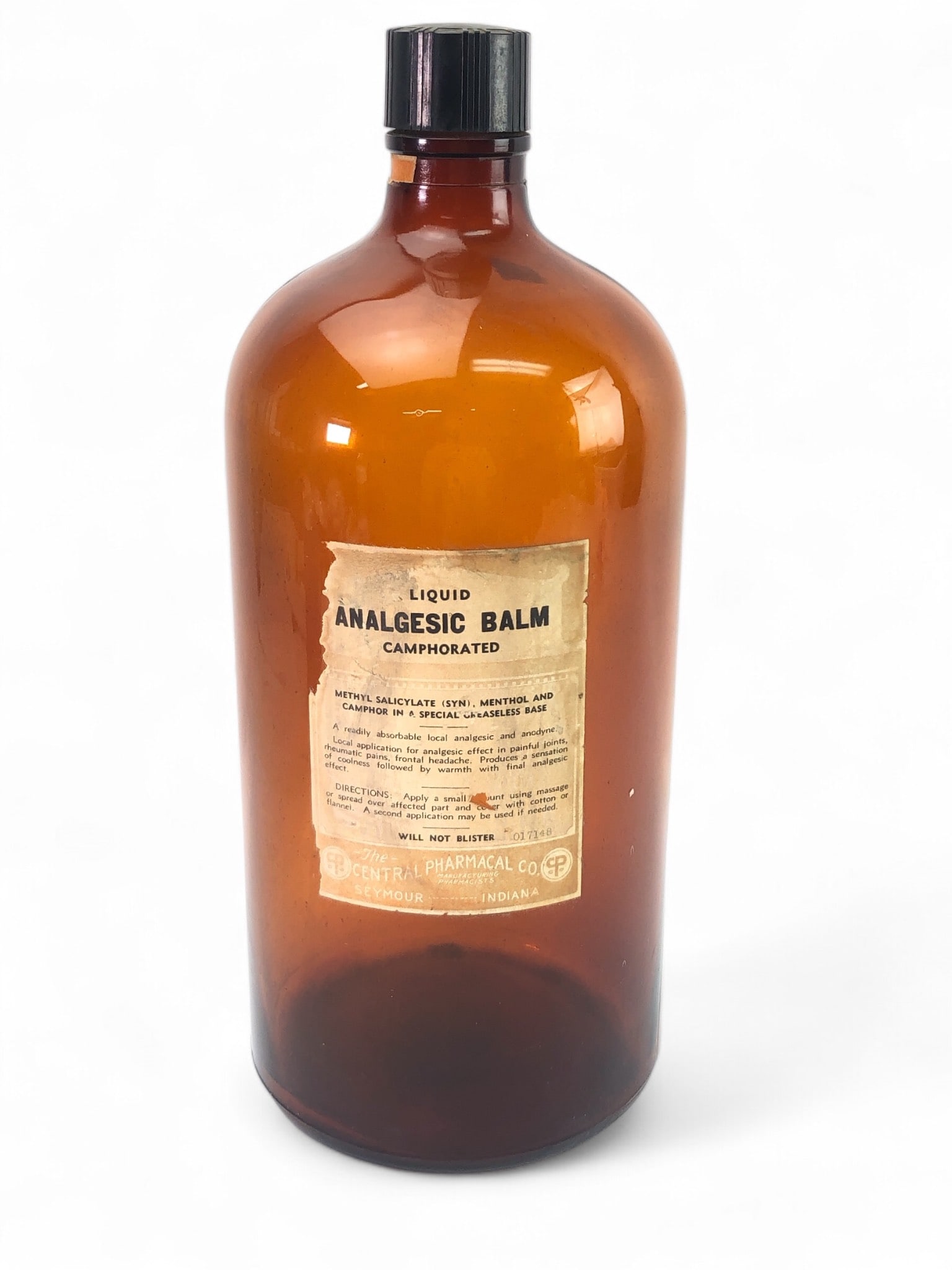 Antique Central Pharmacal Co. 14-Inch Amber Bottle (1 of 9)