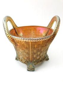 Northwood Carnival Glass Basket