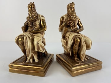 Gilded Moses Bookends