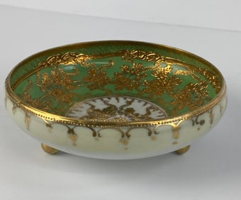 6? Nippon Hand-Painted Footed Bowl