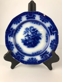 Davenport “Amoy?? Pattern Flow Blue China Plate